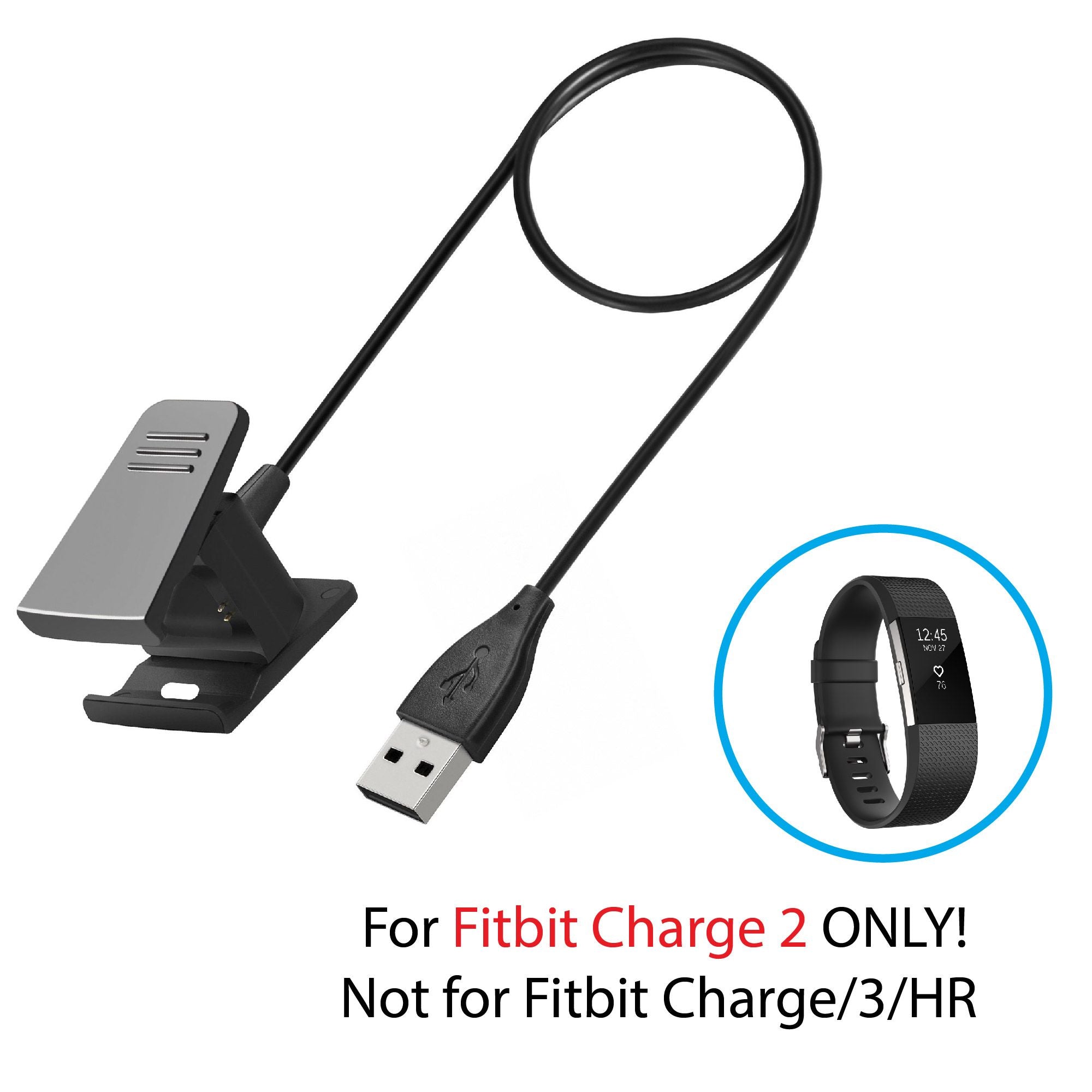 Câble de chargement USB pour Fitbit Charge 2 / HR 2 Câble de chargement USB pour Fitbit Charge 2 / HR 2